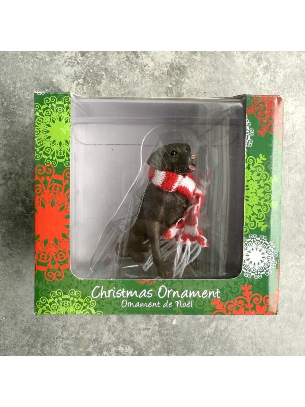 SANDICAST Chocolate Labrador Lab Retriever With Scarf Dog Ornament XSO13012 NEW